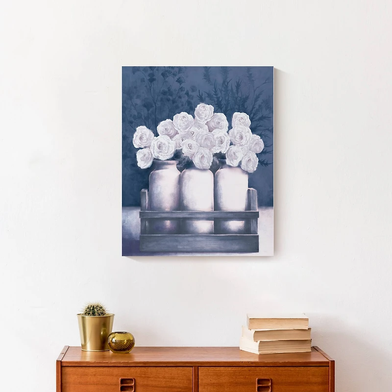 Blue Roses 16" x 20" Canvas Wall Art