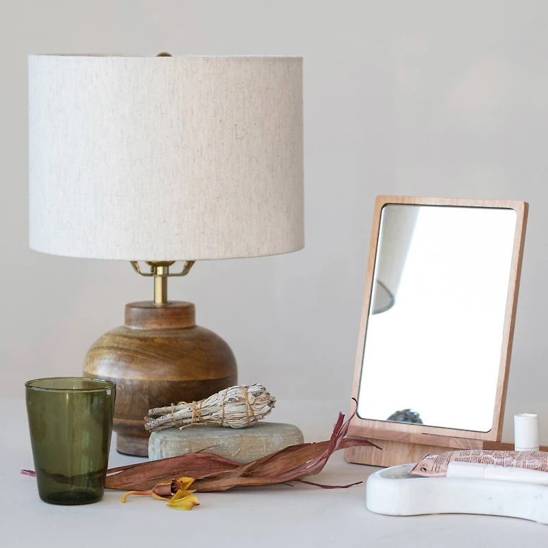 Hello Honey® 14.5" Natural Mango Wood Elegance Table Lamp, 2ct.