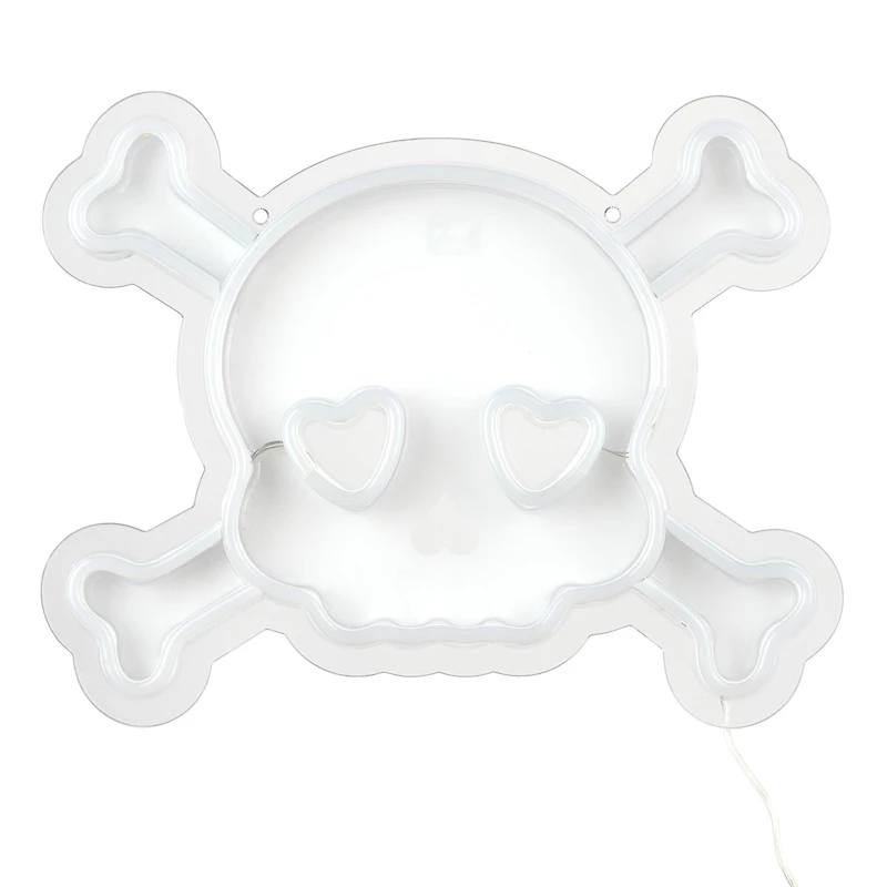 12" x 9" Pink LED Neon Skull Sign by Ashland®