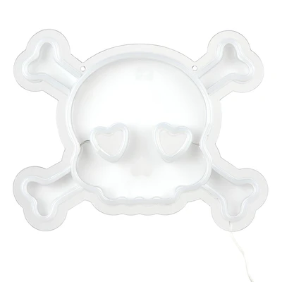 12" x 9" Pink LED Neon Skull Sign by Ashland®