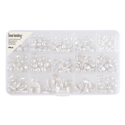 White Plastic Pearl Bead Mix by Bead Landing™