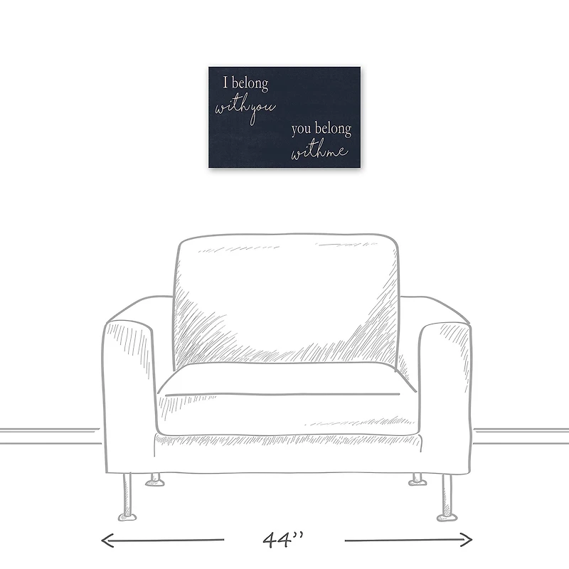 I Belong with You You Belong with Me Canvas Wall Art