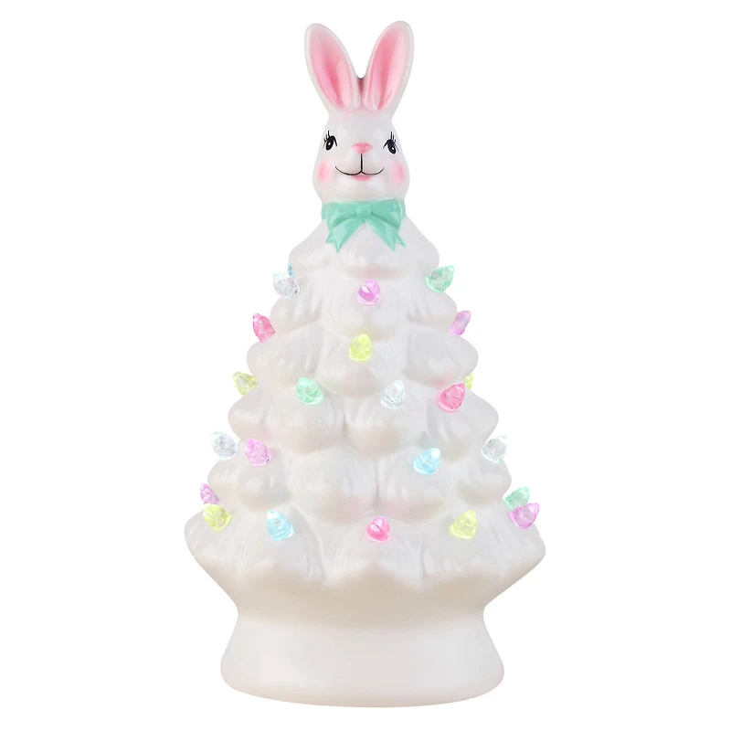Mr. Cottontail White 8" Ceramic Easter Bunny Tree