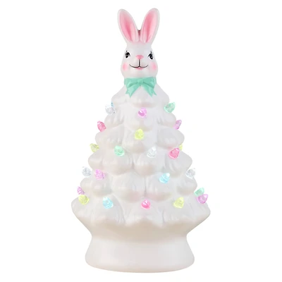 Mr. Cottontail White 8" Ceramic Easter Bunny Tree