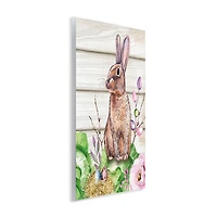 Stupell Industries Spring Flower Garden Country Rabbit Wall Plaque Art