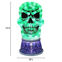 6ft. Airflowz Inflatable Halloween Skull with Swirling Lights