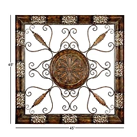 45" Brown Metal Rustic Wall Décor