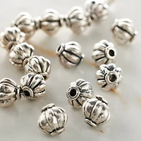 Antique Sterling Silver Plated Beads, 8mm by Bead Landing™
