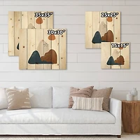 Designart - Abstract Flowers On Minimal Shapes VI