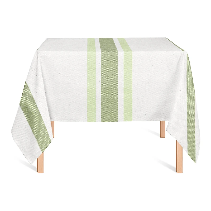 Green Market Stripes 1 58" x 58" Tablecloth