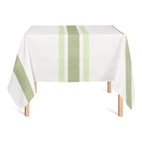Green Market Stripes 1 58" x 58" Tablecloth