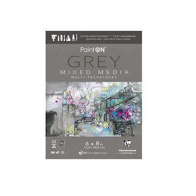 Rhodia® Clairefontaine Paint On® Gray Mixed Media Pad