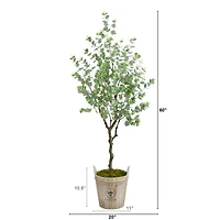 5ft. Eucalyptus Artificial Tree in Farmhouse Planter