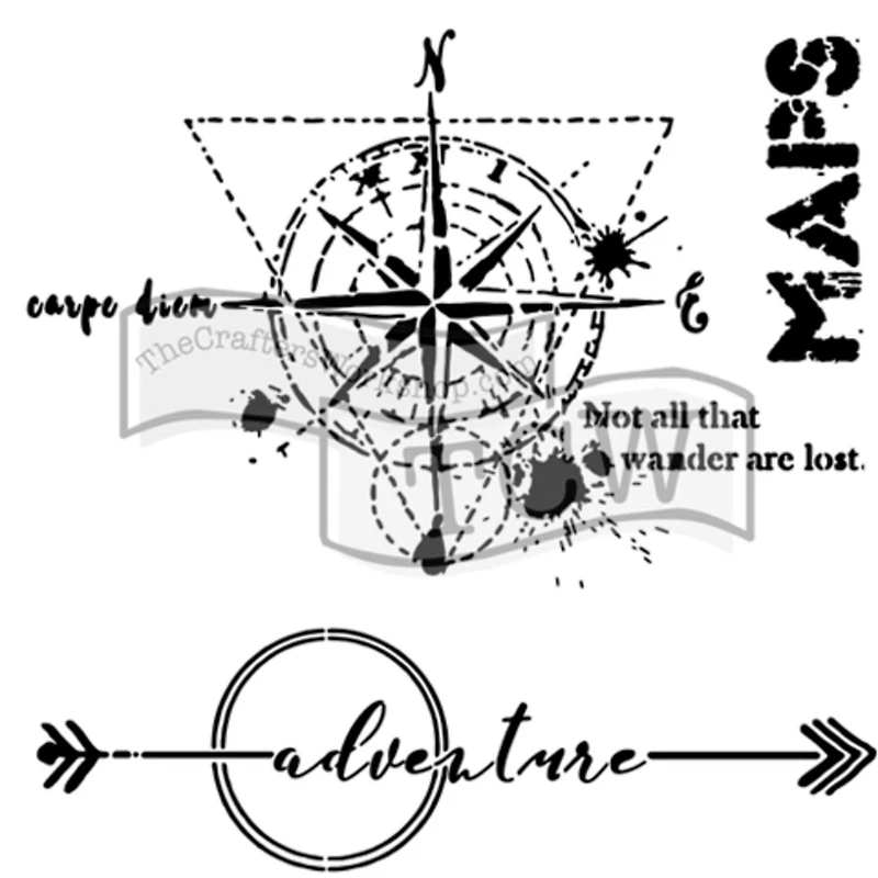 The Crafter's Workshop Wanderlust Stencil