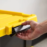 IRIS® 78.5qt. Black Store-It-All Utility Totes with Yellow Buckle Lids, 2ct.