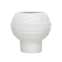 Hello Honey® 6" Reactive Glaze Stoneware Footed Planter with Face