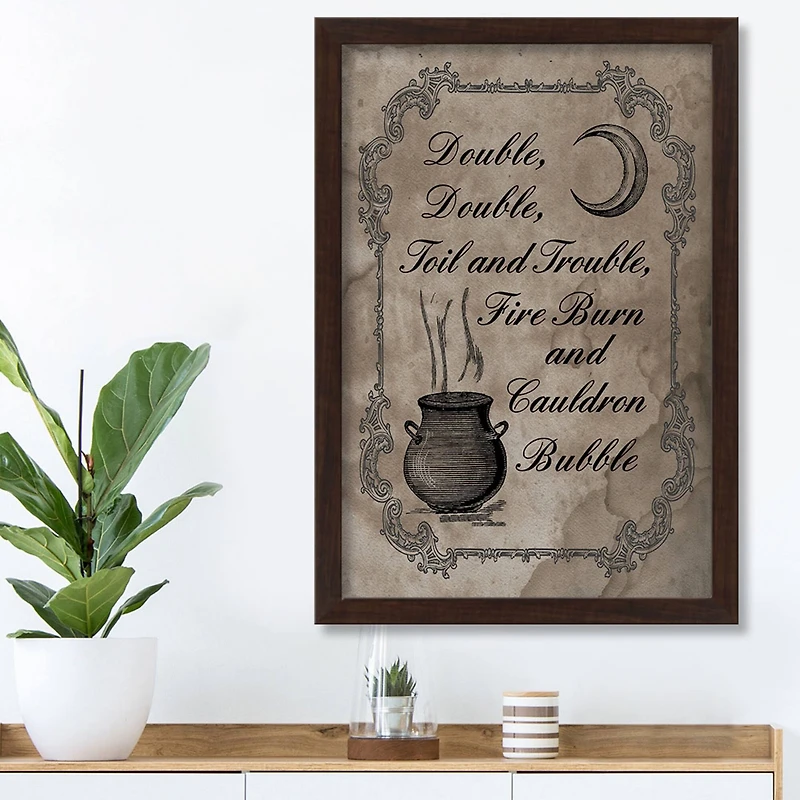 Double Double Trouble 2 20" x 30" Walnut Framed Print Under Plexiglass