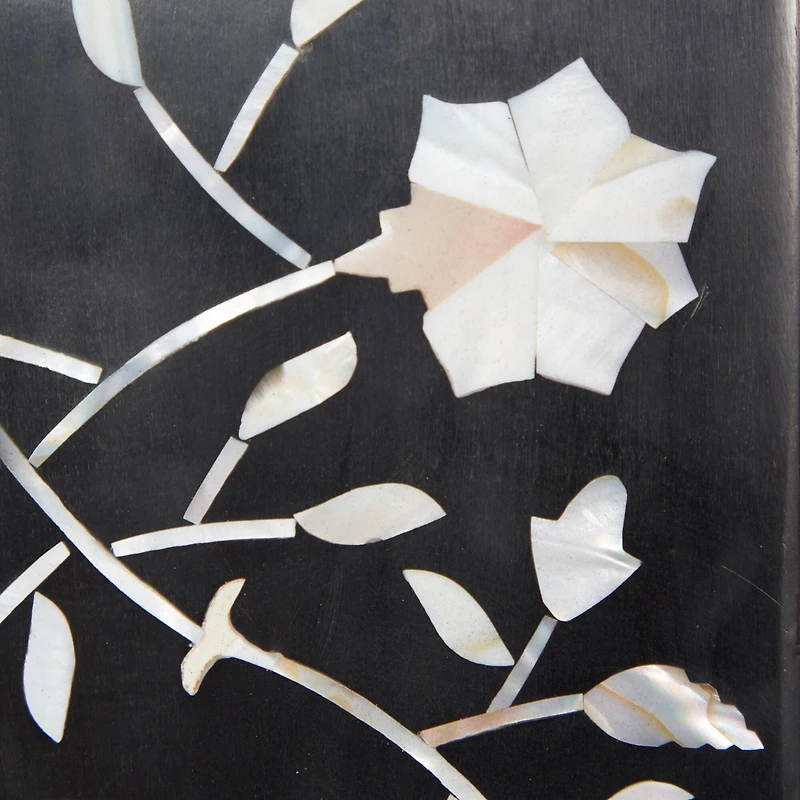 Black Wood Wall Mirror, 47" x 30"