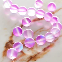 Matte Purple Opal Glass Round Beads, 10mm by Bead Landing™