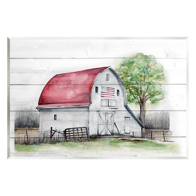 Stupell Industries Rustic Americana Barn Wall Plaque Art