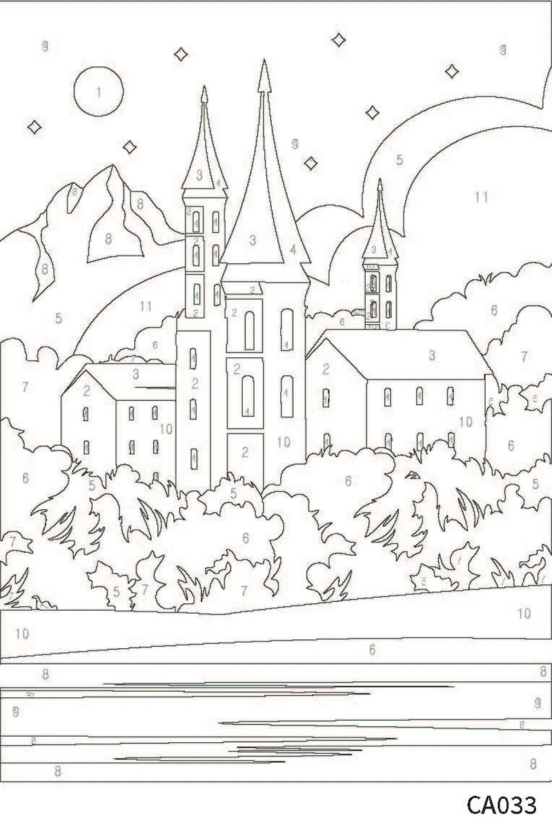 Castle Paint-by-Number Framed Mini Kit by Artist's Loft®