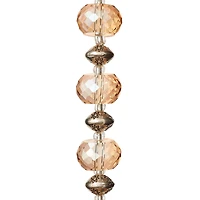 12 Pack: Amber Glass & Metal Rondelle Beads by Bead Landing™
