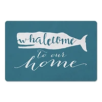 Blue Whalecome To Our Home Floor Mat, 27" x 18"