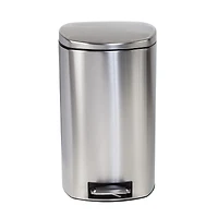 Honey Can Do 50L Soft-Close Stainless Steel Step Trash Can with Lid