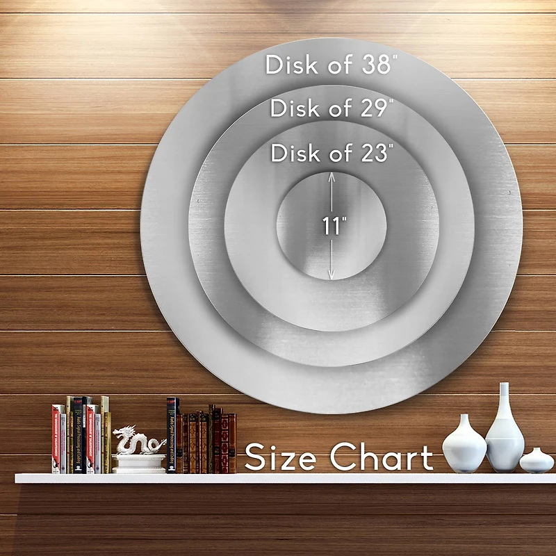 Designart - Splash Blue Indigo - Geometric Metal Circle Wall Art