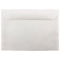 JAM Paper 7.5" x 10.5" Translucent Clear Vellum Envelopes, 25ct.