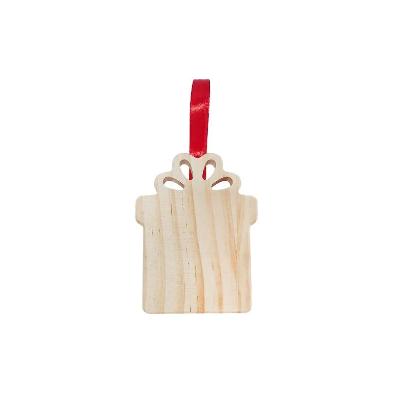 4.5" DIY Pinewood Gift Box Ornament by Make Market®