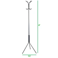 Mind Reader 3-Tier 8-Hook Coat Rack