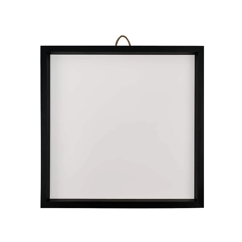 12" x 12" White Plaque with Black Wood Frame by Make Market®