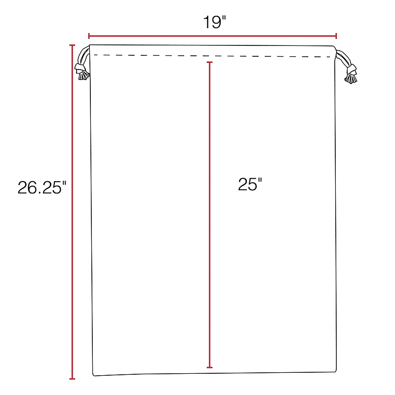 Personality Case™ 19" x 26" Chris Express Cotton Christmas Drawstring Bag