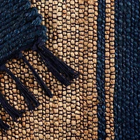 DII® French Blue With Natural Jute Stripes Hand-Loomed Rug, 2ft. x 3ft.