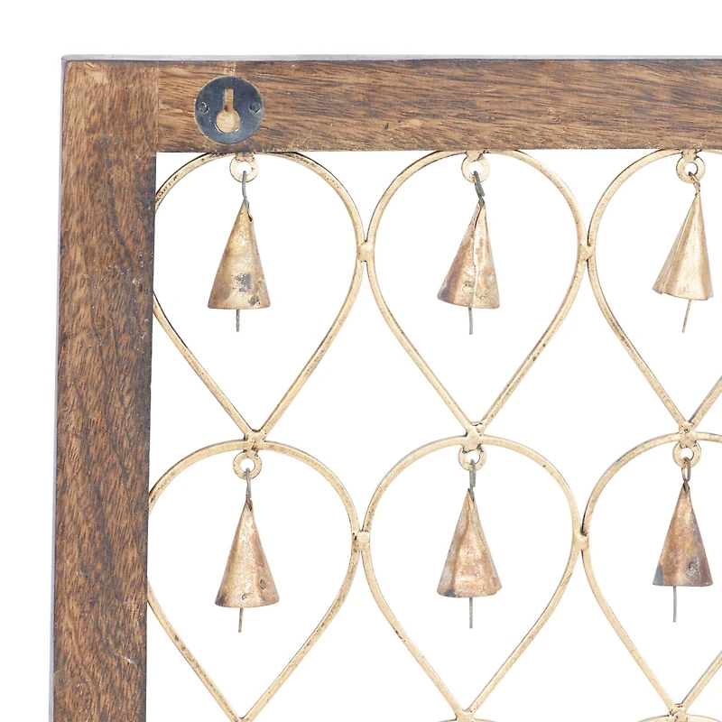 16" Brown Mango Wood Farmhouse Wall Decor, 2ct.