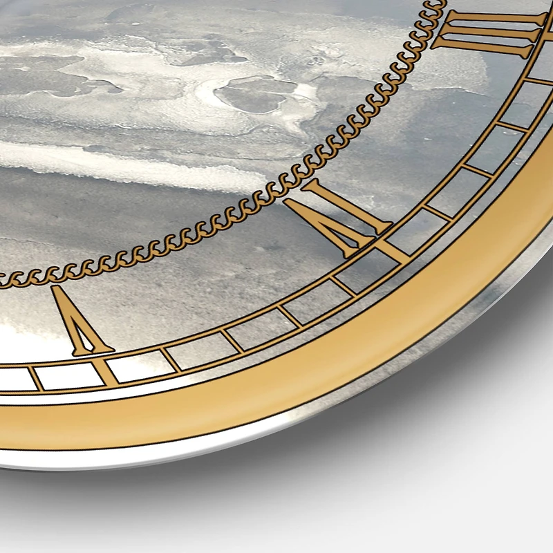 Designart 'Gold Glamour Direction Ii Glam Wall Clock