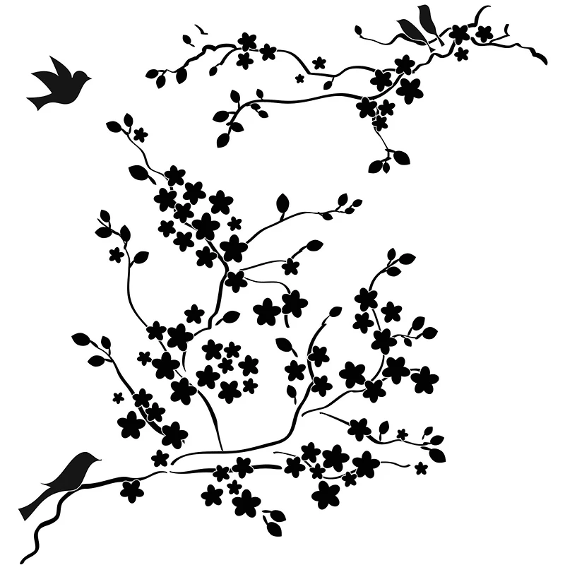 The Crafter's Workshop Cherry Blossom Stencil, 6'' x 6''