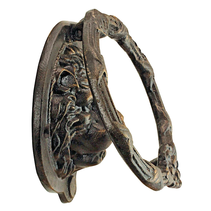 9" Pride of the Lions Foundry Cast Iron Lion Door Knocker