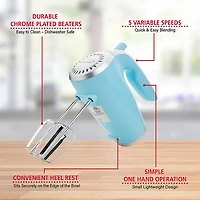 Brentwood Lightweight 5-Speed Electric Hand Mixer