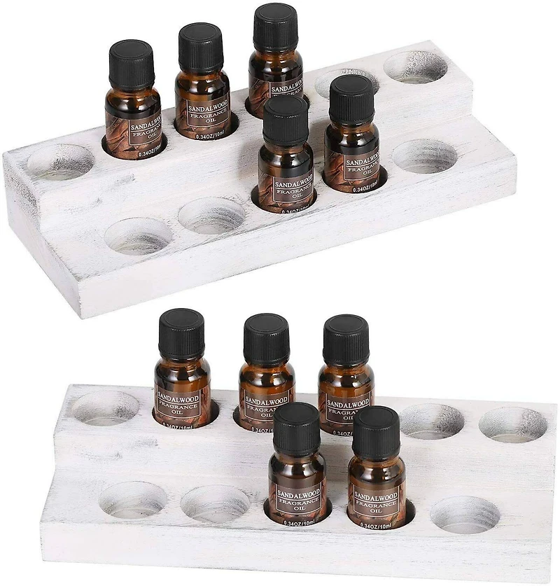 NEX™ 2-Tier White Wooden Essential Oils Display Holder, 2ct.