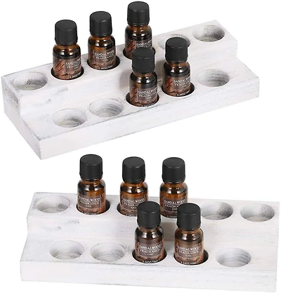 NEX™ 2-Tier White Wooden Essential Oils Display Holder, 2ct.