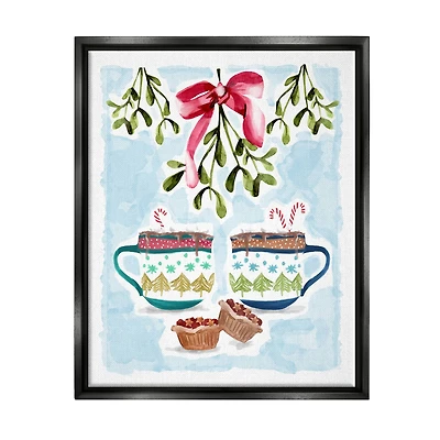 Stupell Industries Cozy Winter Cocoa Dessert Framed Floater Canvas Wall Art
