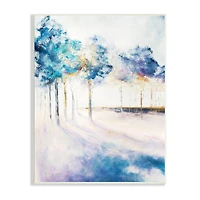 Stupell Industries Abstract Blue Tree Shadows in Forest Landscape Wall Plaque