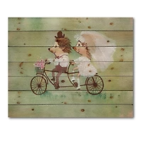 Designart - Couple of Hedgehogs Riding A Bike