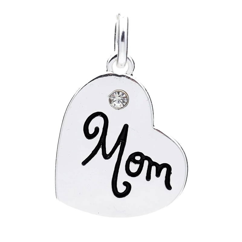 Silver Plated Mom Heart Charm by Bead Landing™