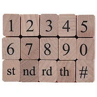 6 Pack: Numbers Wood Stamp Set by Recollections™
