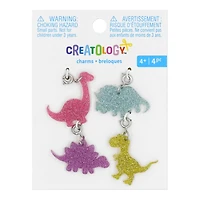 12 Packs: 4 ct. (48 total) Glittery Dinosaur Charms by Creatology™