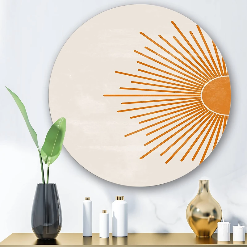 Designart - Orange Sun Print I