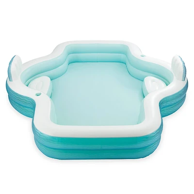 Funsicle 10ft. Teal & White Shimmer Party Lounge Pool